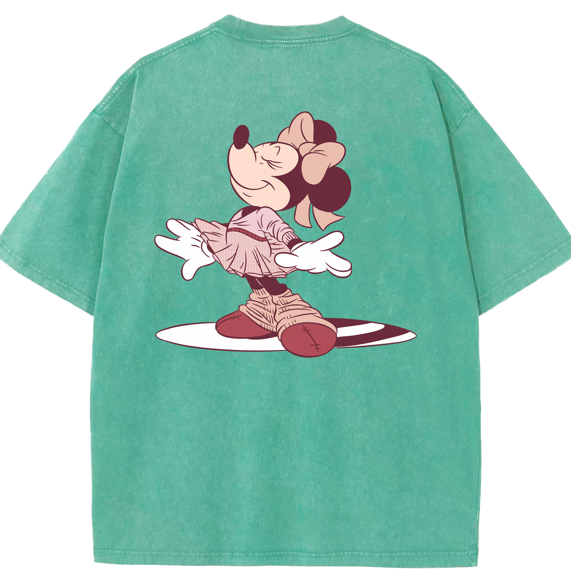 （画像用） ミッキーマウス Mickey Mouse 綿100% ヴィンテージ風 半袖Tシャツ（背面プリント）
